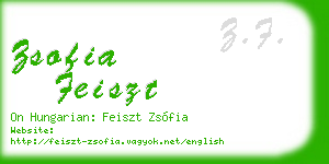zsofia feiszt business card